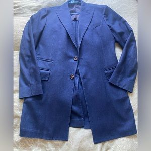 Eleventy navy blue wool coat